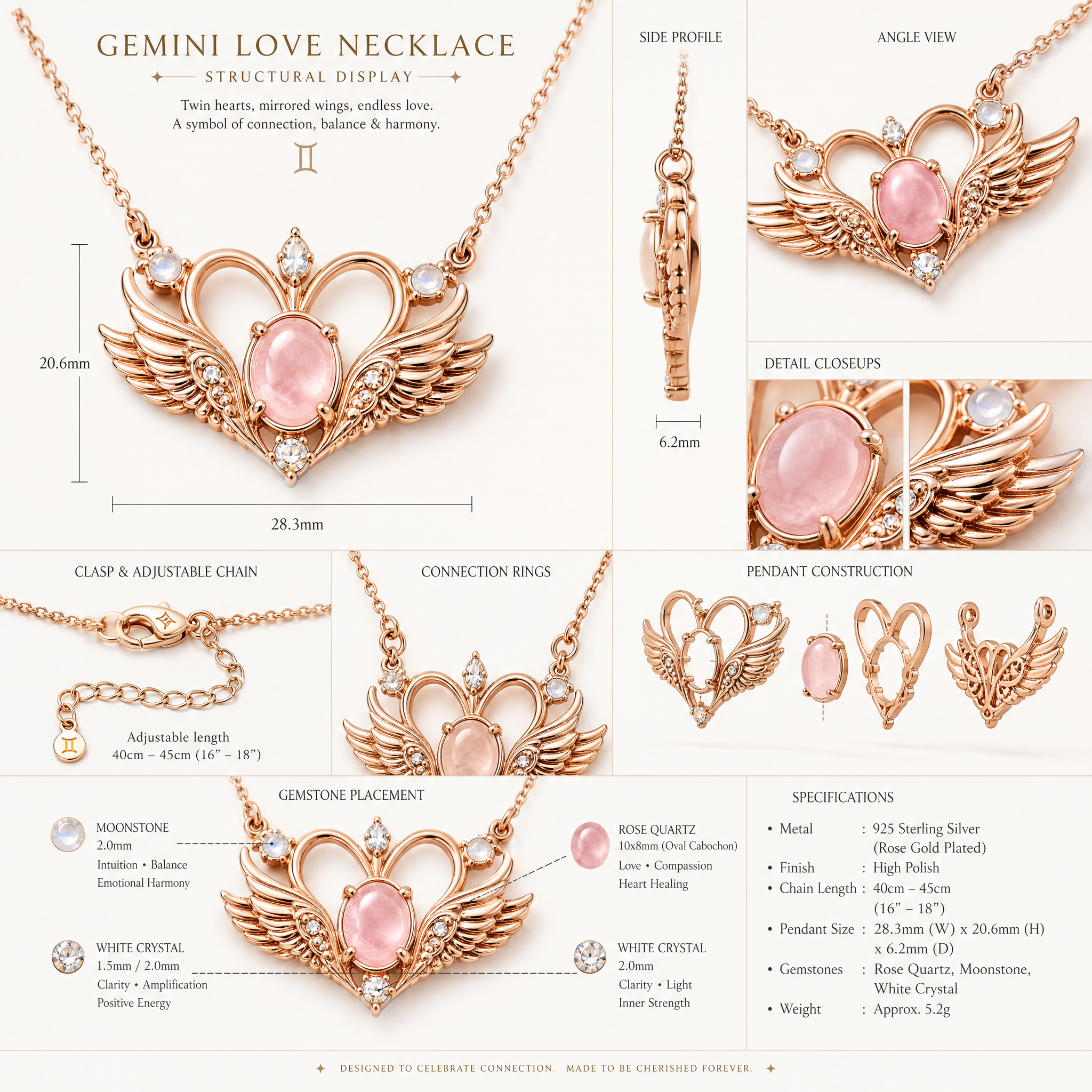 MorrowLand Gemini Love Necklace 3