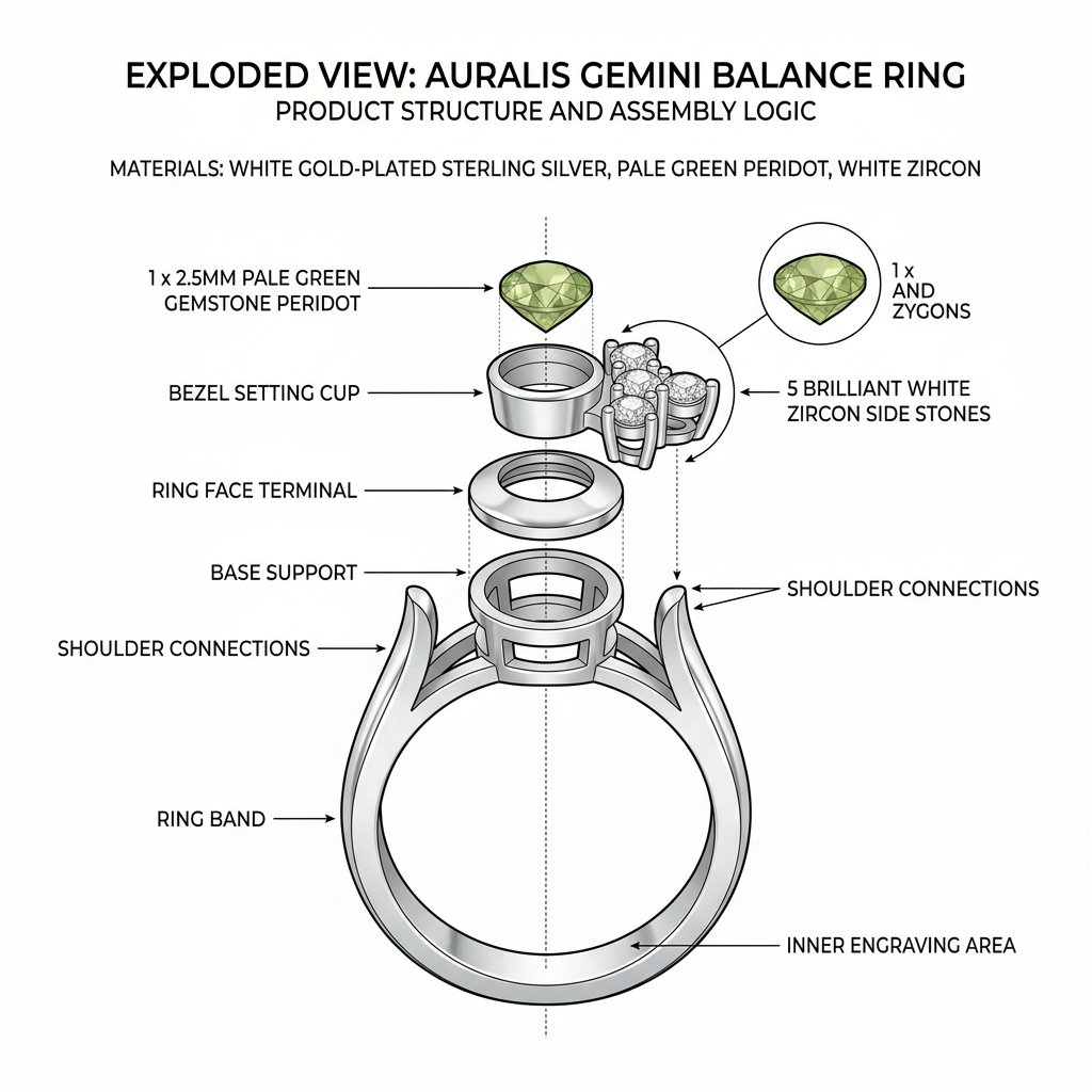 Auralis Gemini Balance Ring - 双子座健康戒指 7