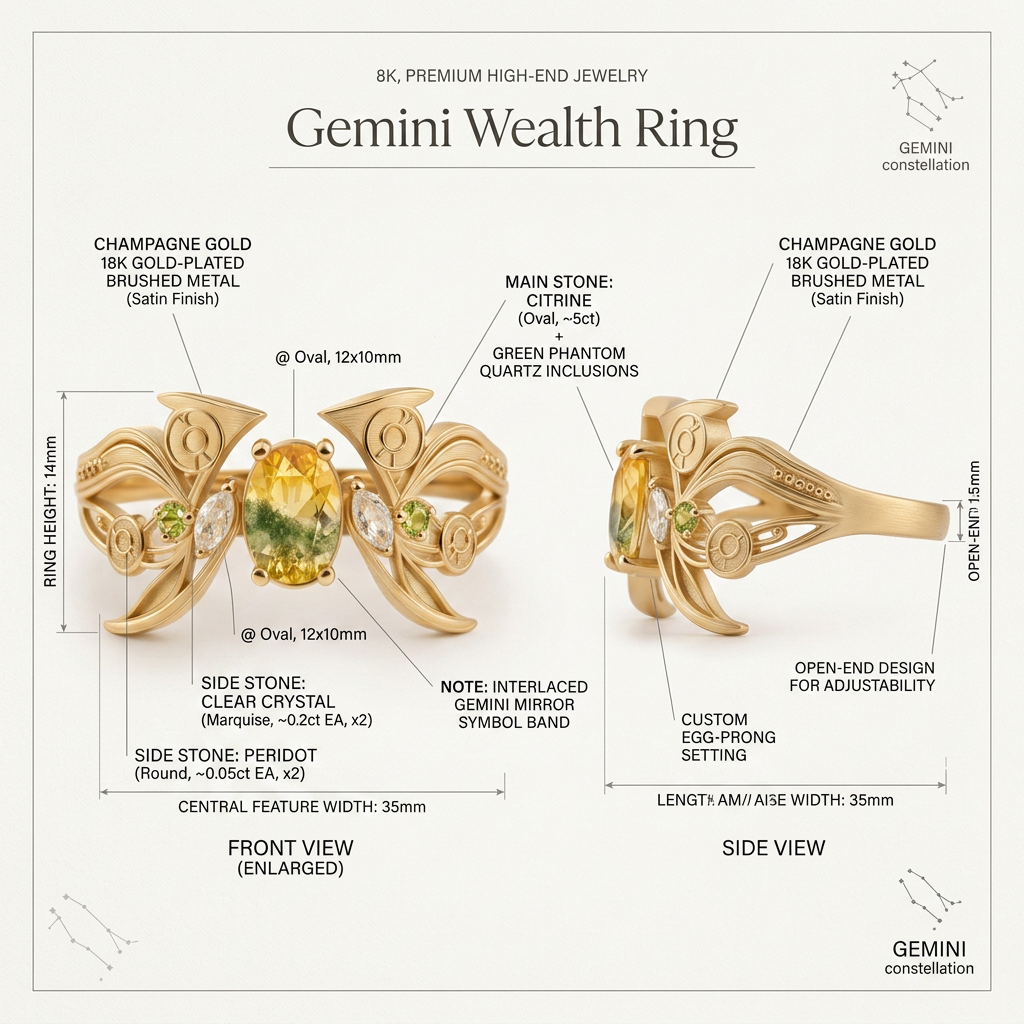 MorrowLand Gemini Wealth Ring 8