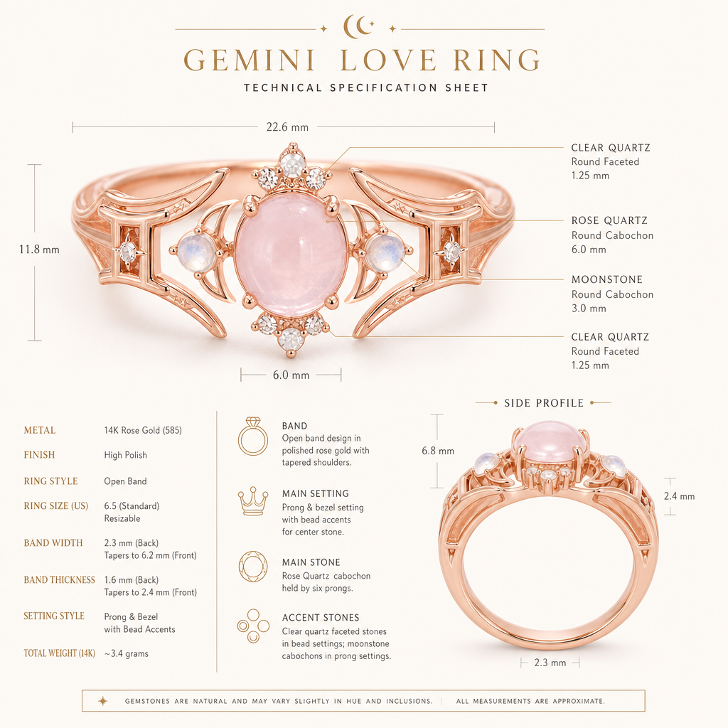 MorrowLand Gemini Love Ring 8