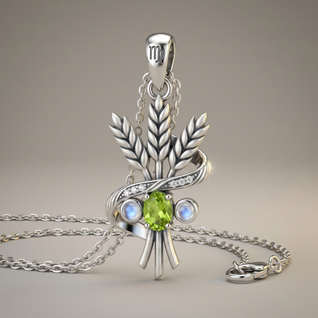 The Albedo Amulet — Virgo Wellness Pendant 1