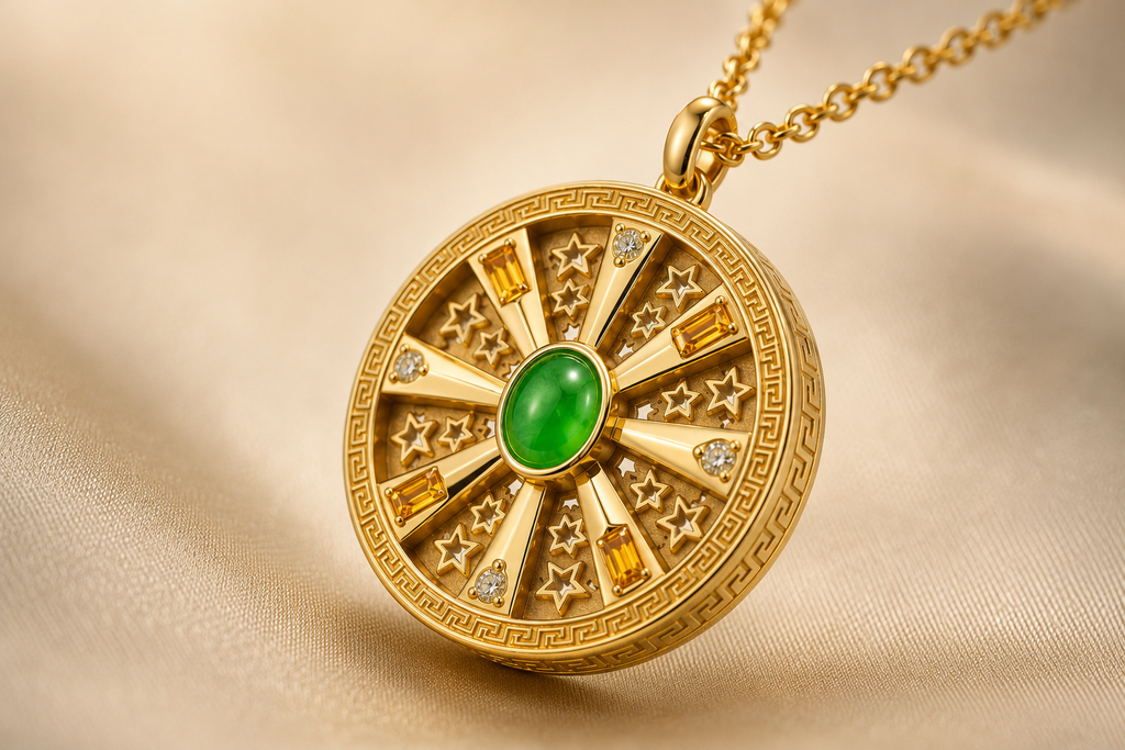 Chryseia — The Libra Golden Wheel Pendant 2