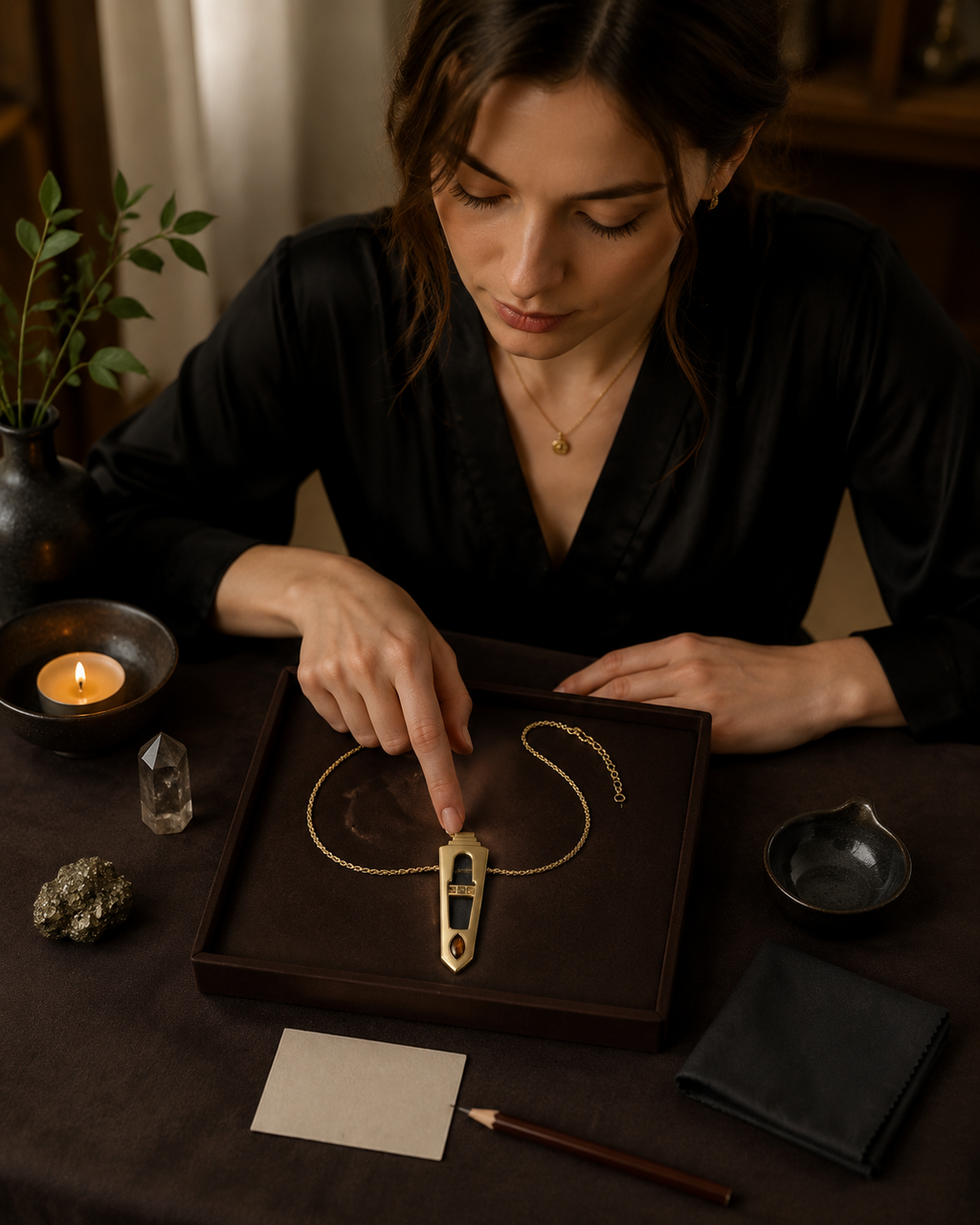 Nisaba Deep Ledger Scorpio Wealth Necklace 8